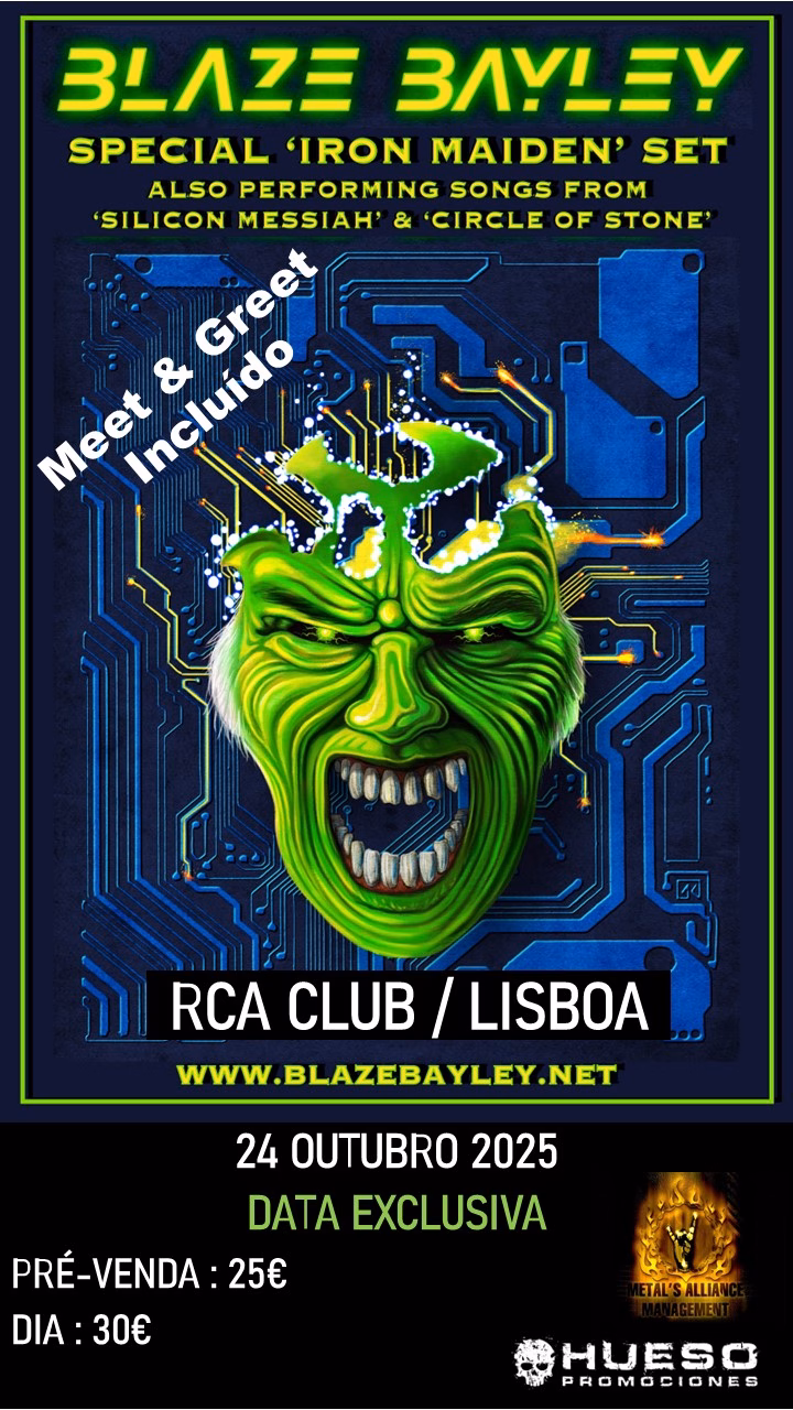 Blaze Bayley em Portugal com um set especial dos Iron Maiden: data única em Lisboa!