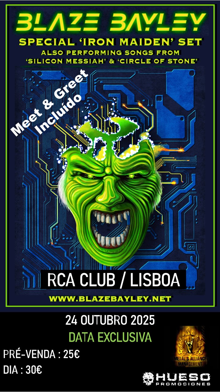 Blaze Bayley em Portugal com um set especial dos Iron Maiden: data única em Lisboa!