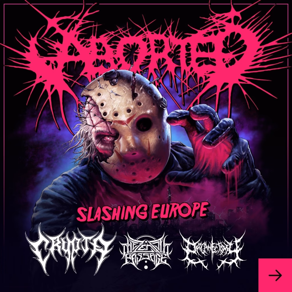 Aborted + Crypta e muito mais em Slashing Europe – 02.05.2025 no LAV – Lisboa ao Vivo