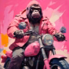 Pink Gorilla Biker Man – Matador