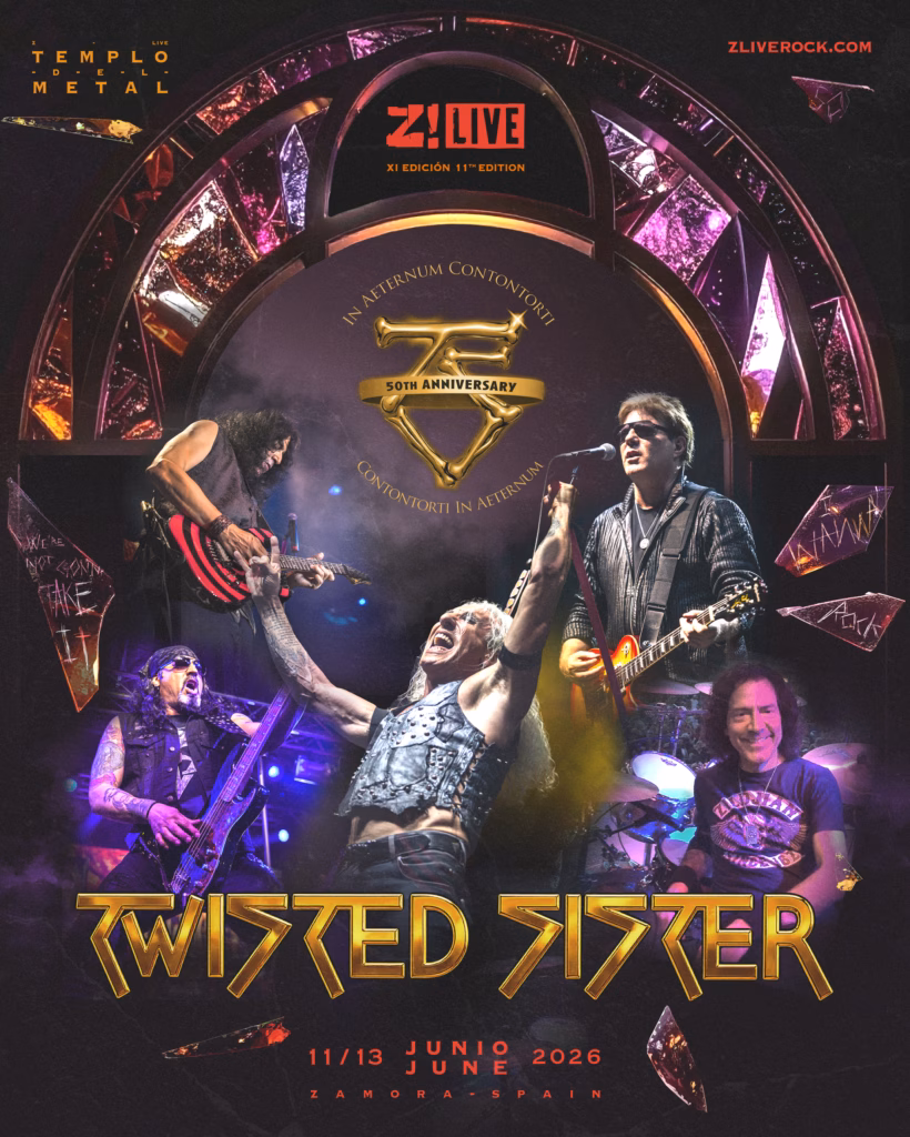 TWISTED SISTER REGRESSAM EM 2026 E ESCOLHEM ZAMORA PARA UM DOS CONCERTOS MAIS EXCLUSIVOS DA SUA DIGRESSÃO EUROPEIA