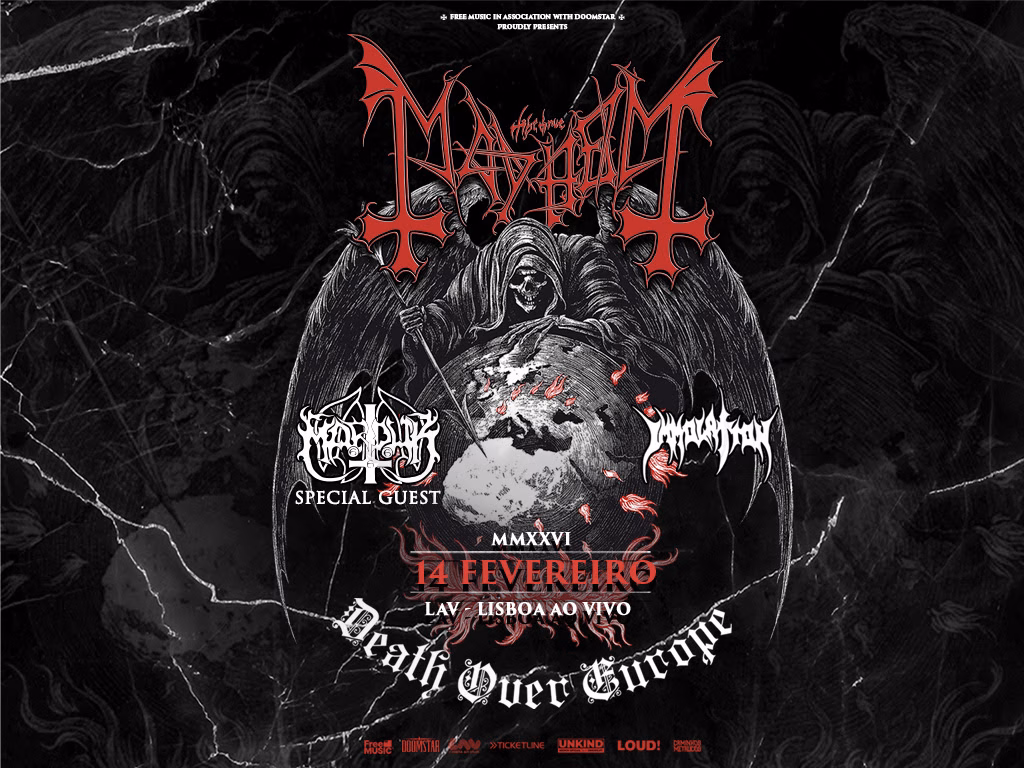 MAYHEM + MARDUK + Immolation | Death Over Europe ao vivo em Portugal