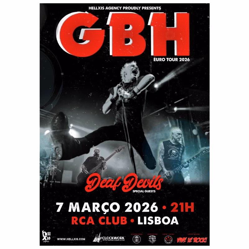 GBH voltam a Portugal com data única em Lisboa em 2026